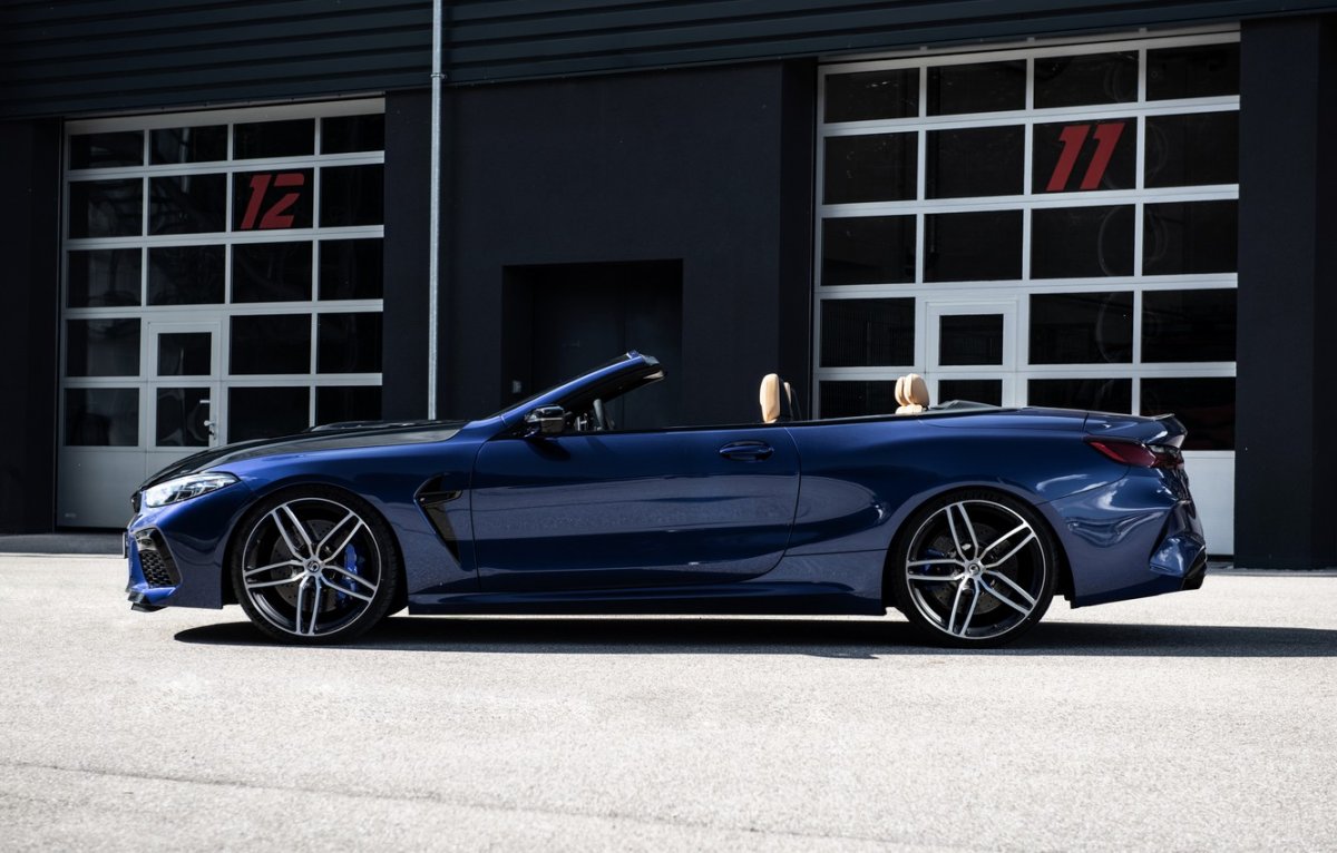 BMW m8 Convertible Competition Blue