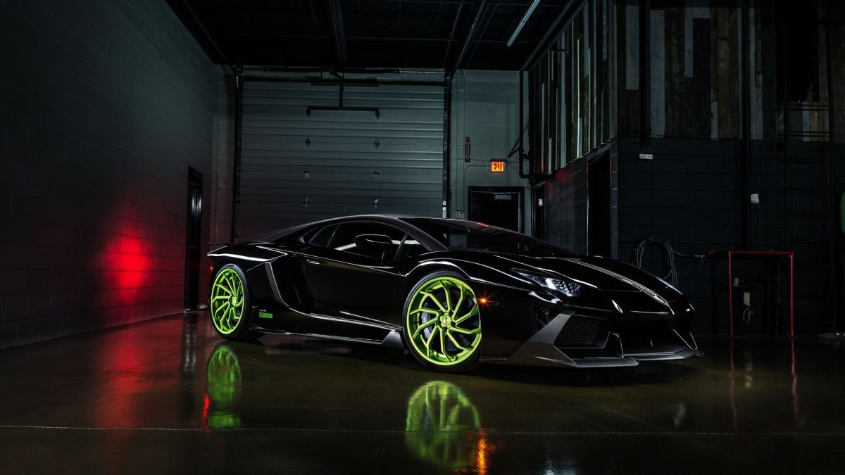 Lamborghini Aventador lp700 чёрный Tuning