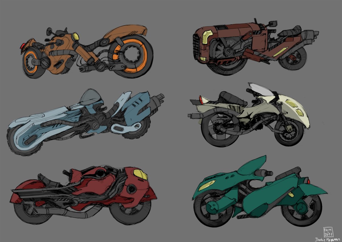 Cyberpunk мотоцикл концепт