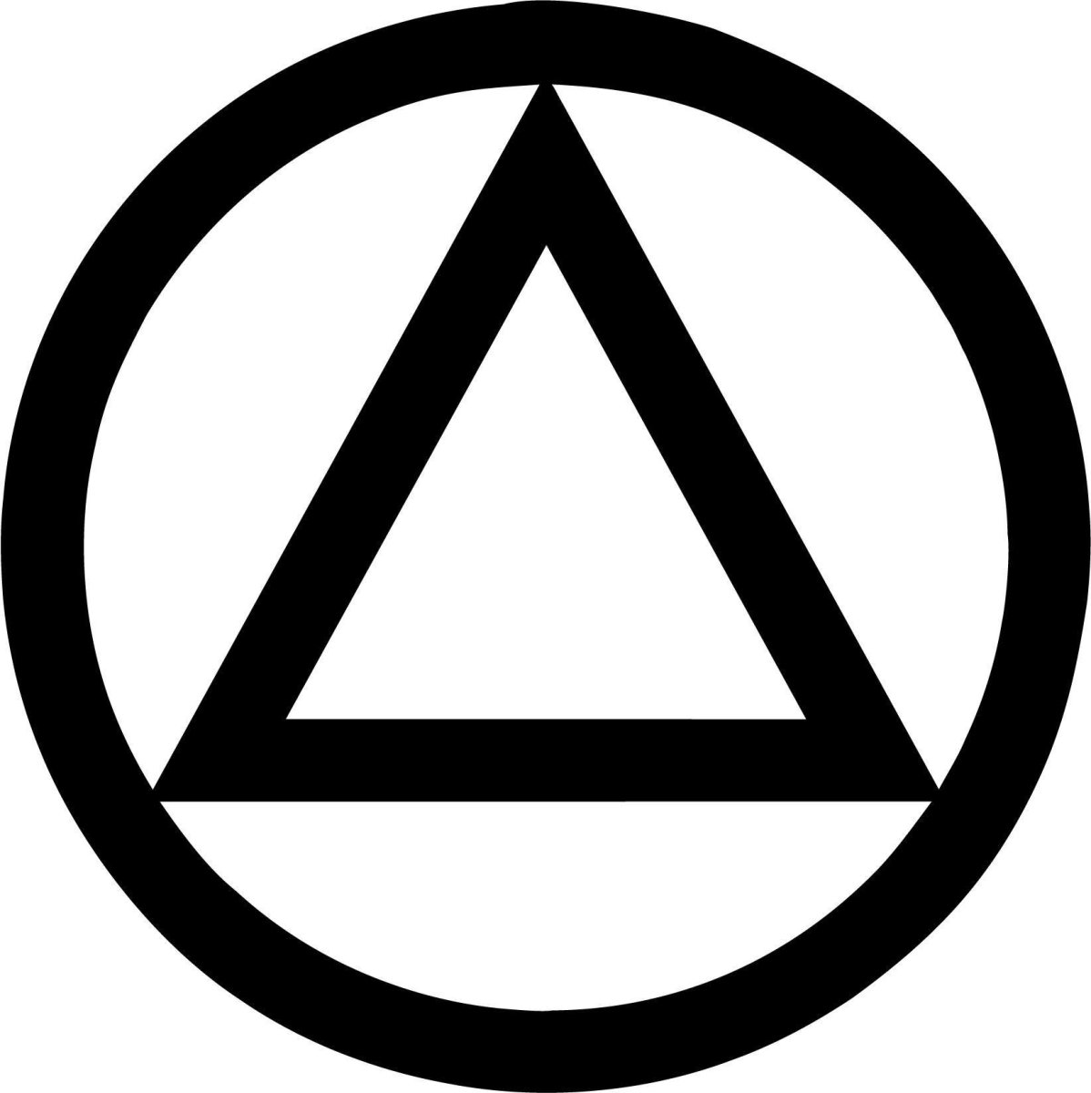 Символ треугольник в круге