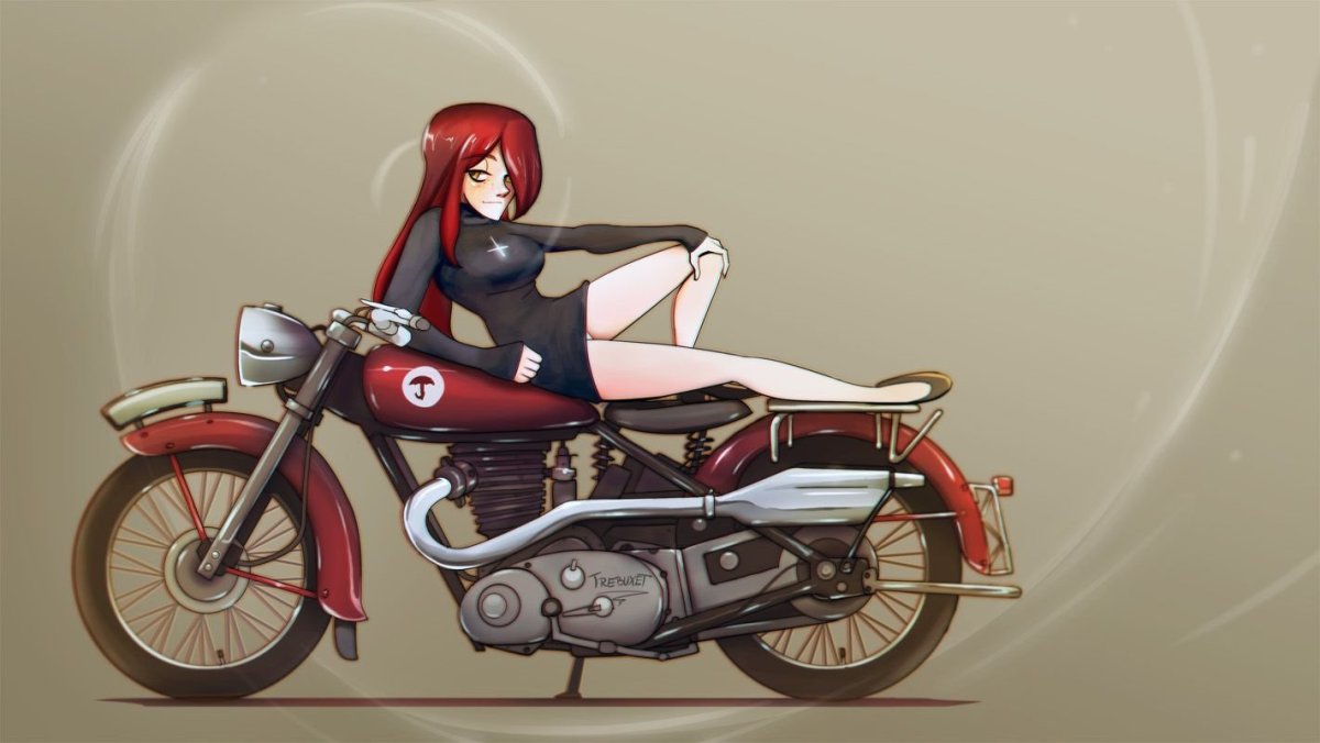 Ретро аниме мотоцикл