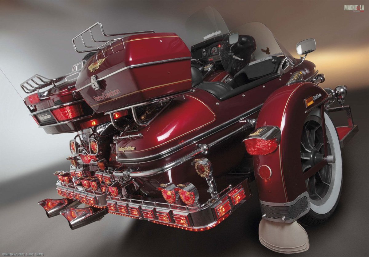 Harley Davidson Electra с коляской