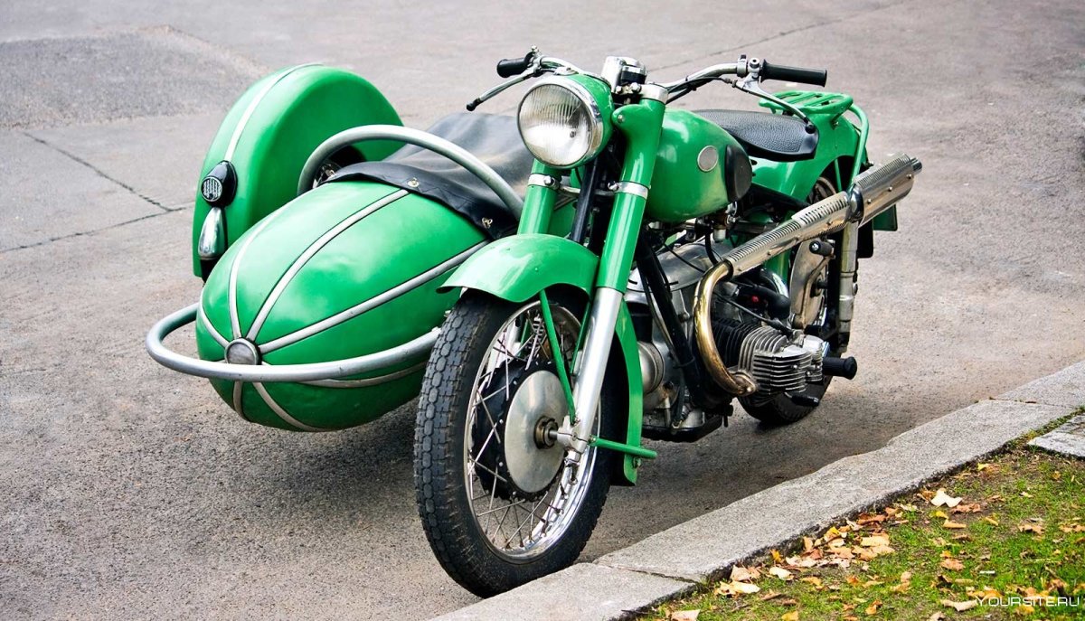 Эксклюзивные старые мотоциклы с коляской