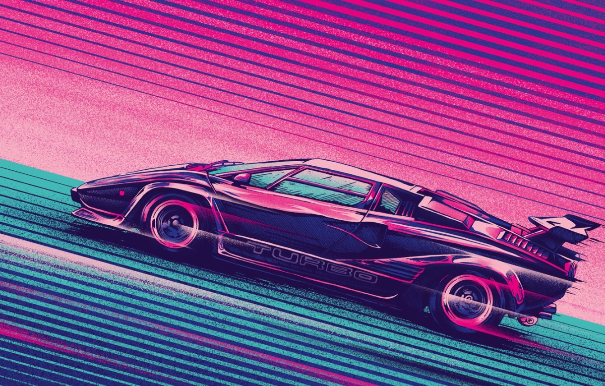 Lamborghini Countach неон