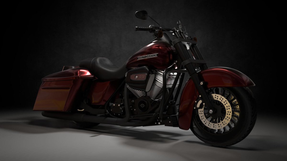 Мотоцикл Harley Davidson модель 3d