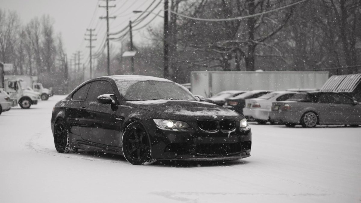 БМВ e60 снег