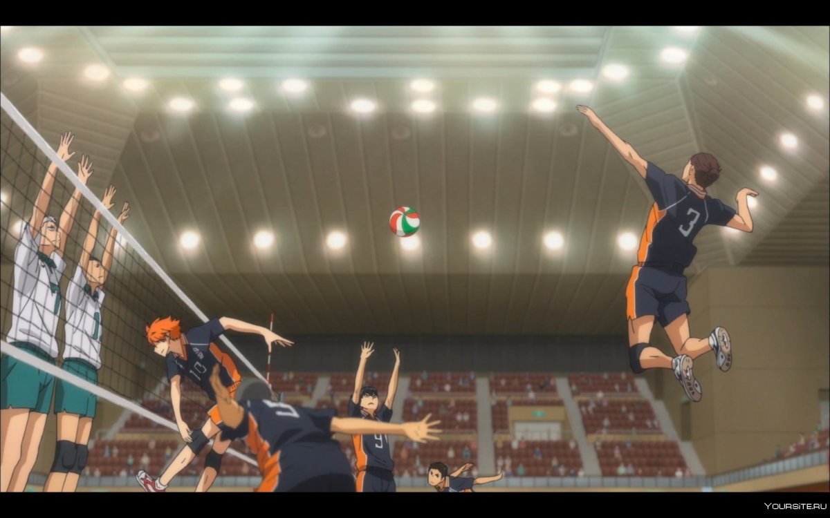 Волейбол Карасуно атака Хинаты