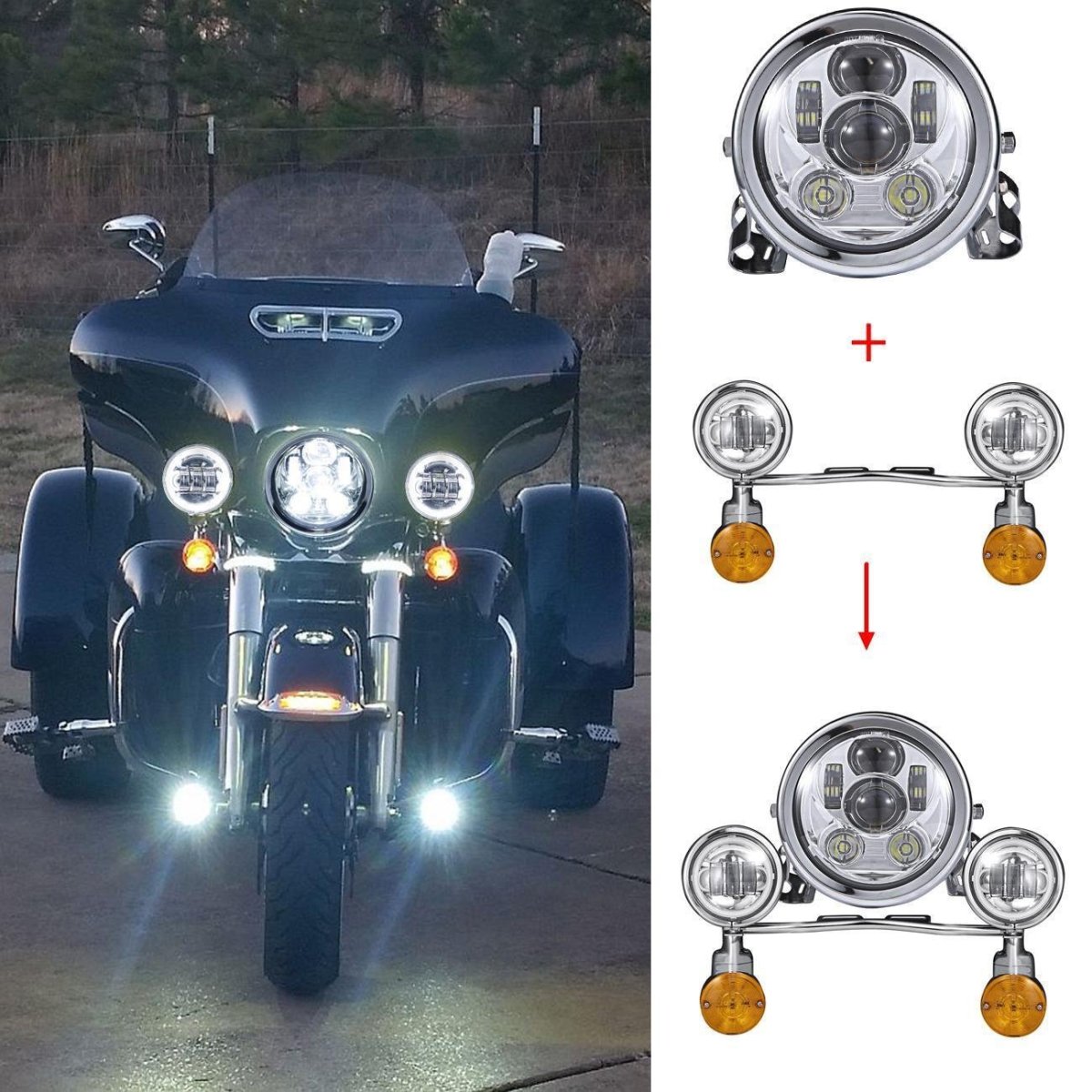 Honda vt1300 led фара