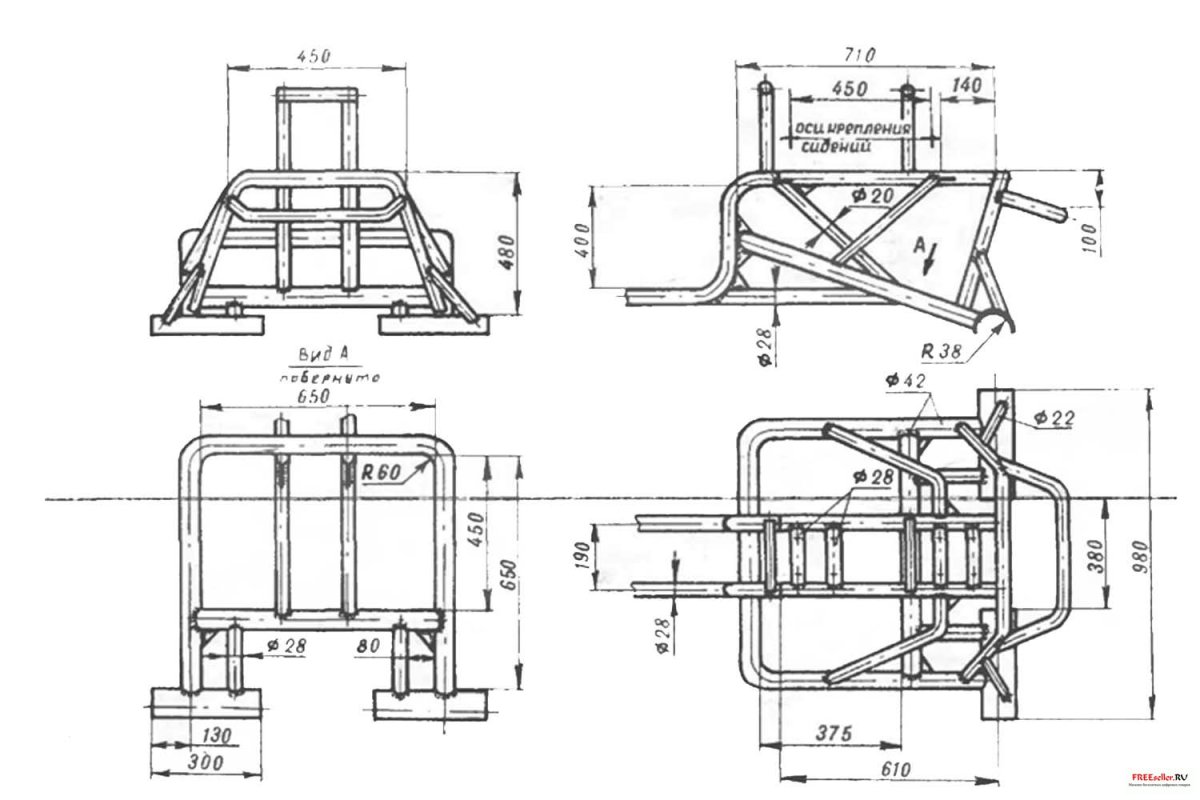 Квадроцикл из мотоцикла Урал чертежи