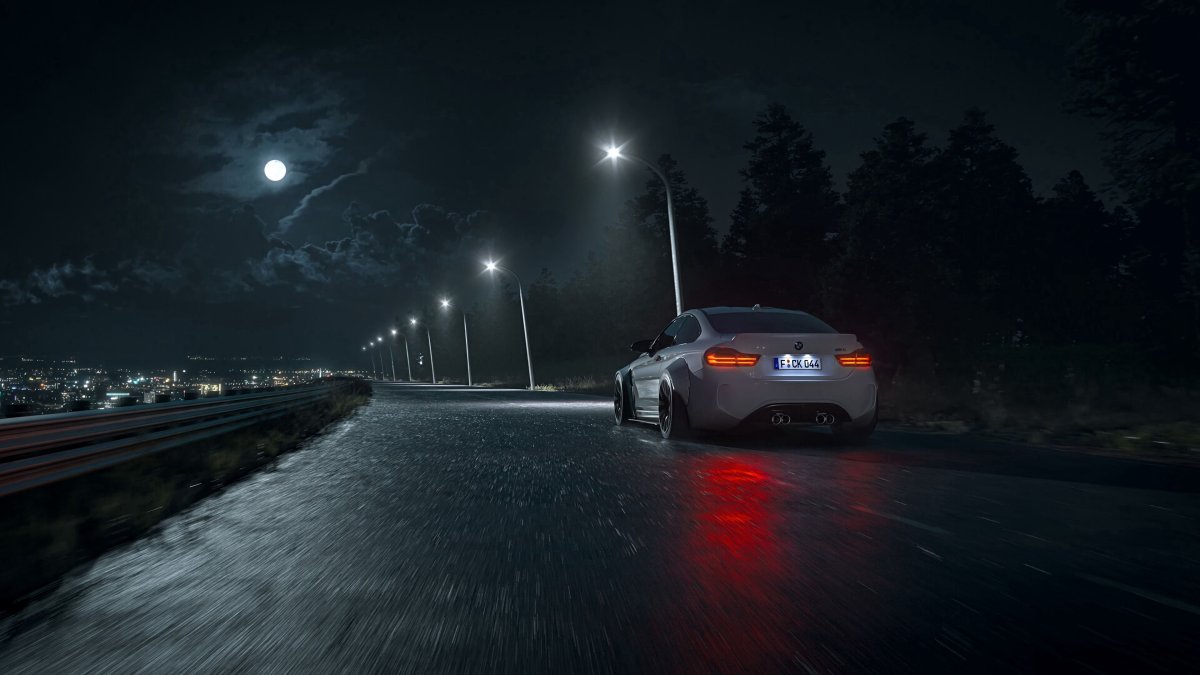 BMW m4 Night Rain