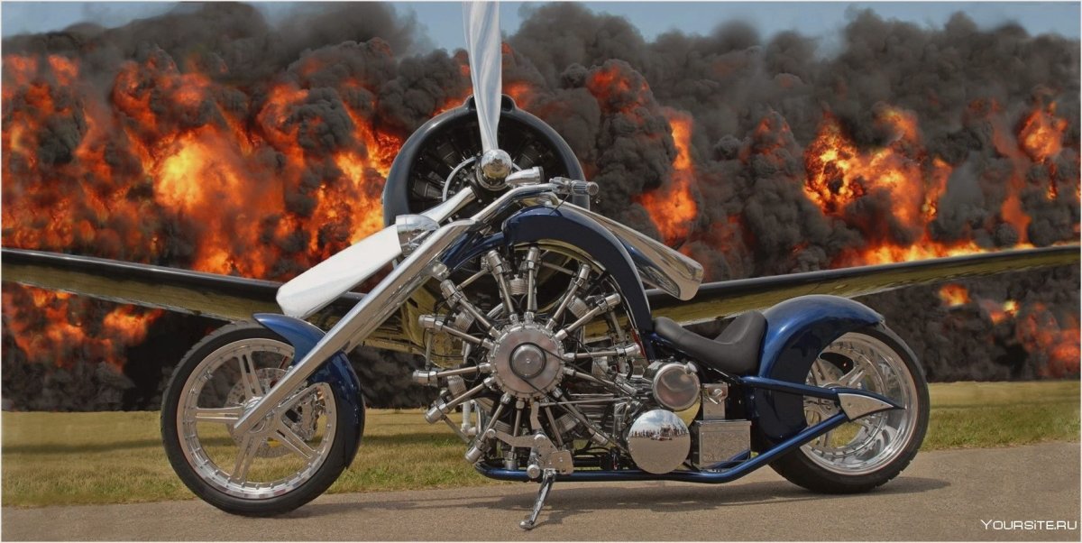 Мотоцикл с авиационным двигателем