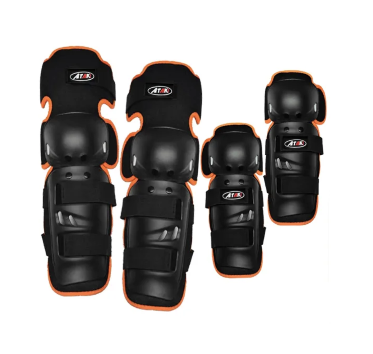 Защита колена шарнирная ataki SC-111, черный/оранжевый, , 020302-694-5004