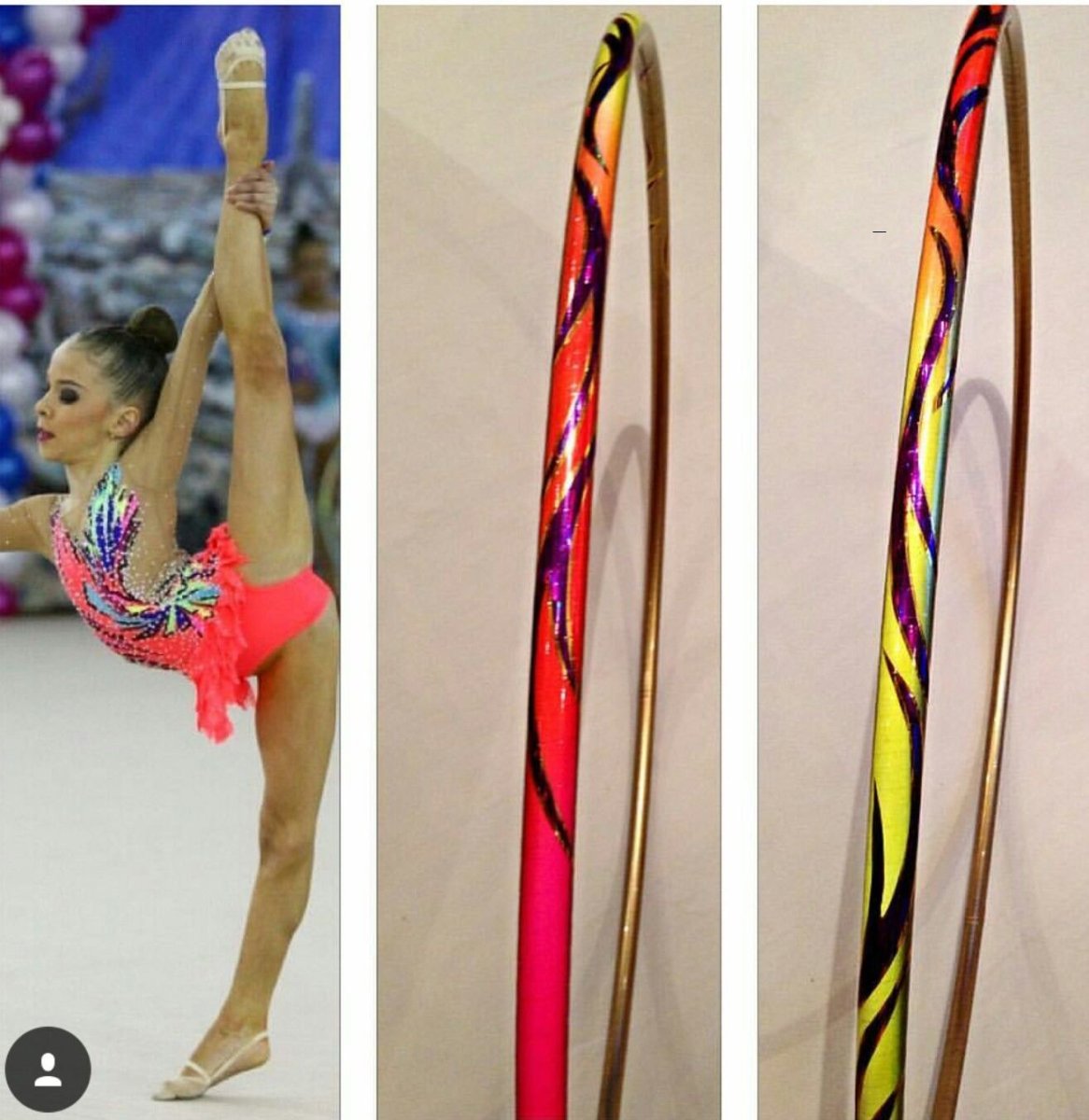 Обмотать обруч для художественной гимнастики