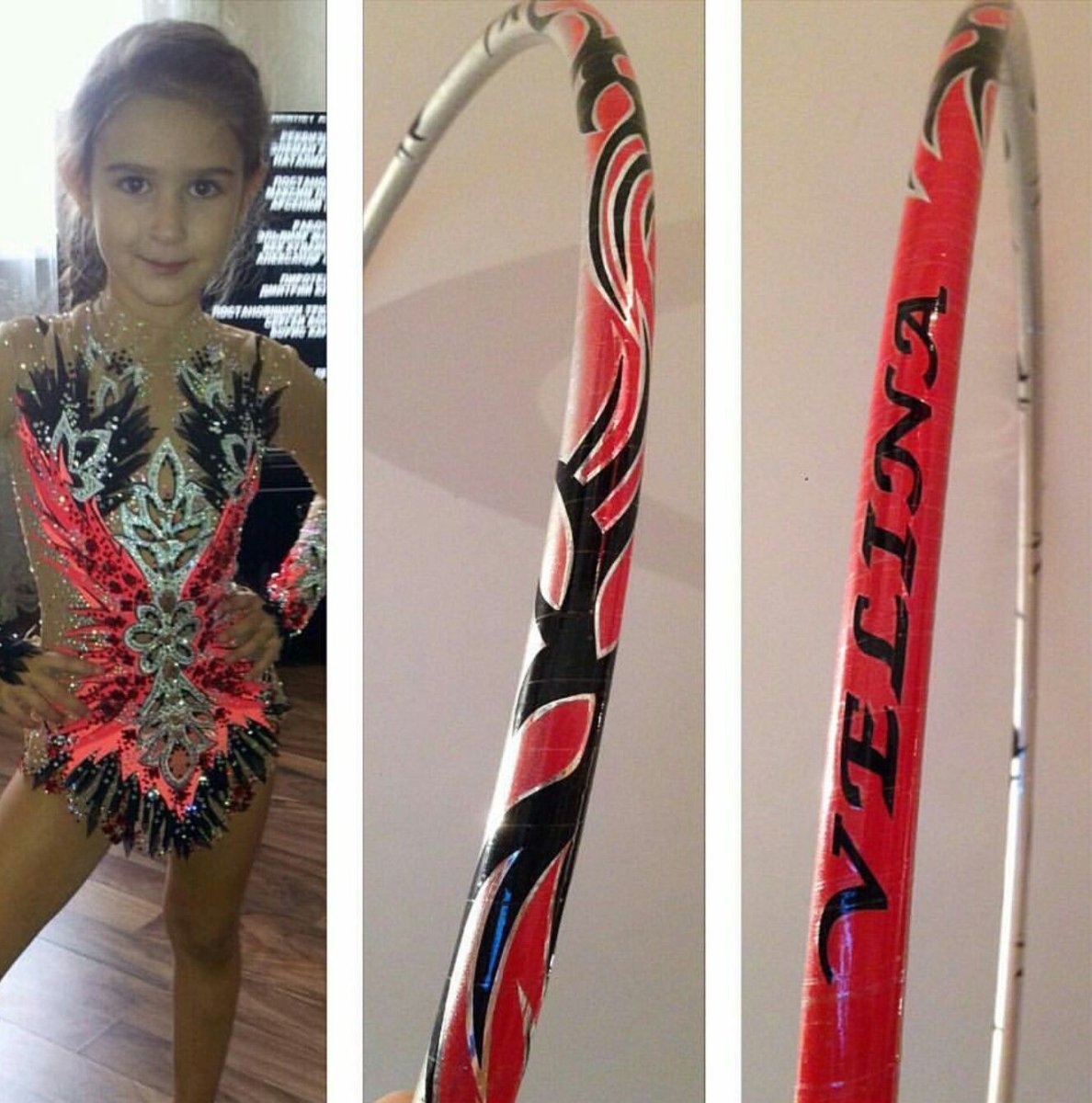 Черно красный обруч