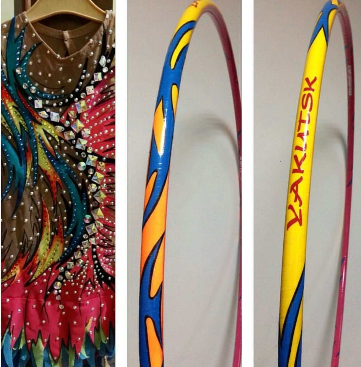 Обмотать обруч для художественной гимнастики