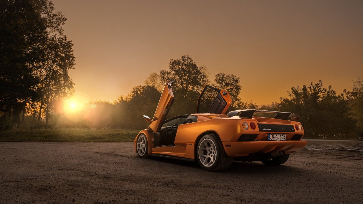 Ламборджини Countach неон