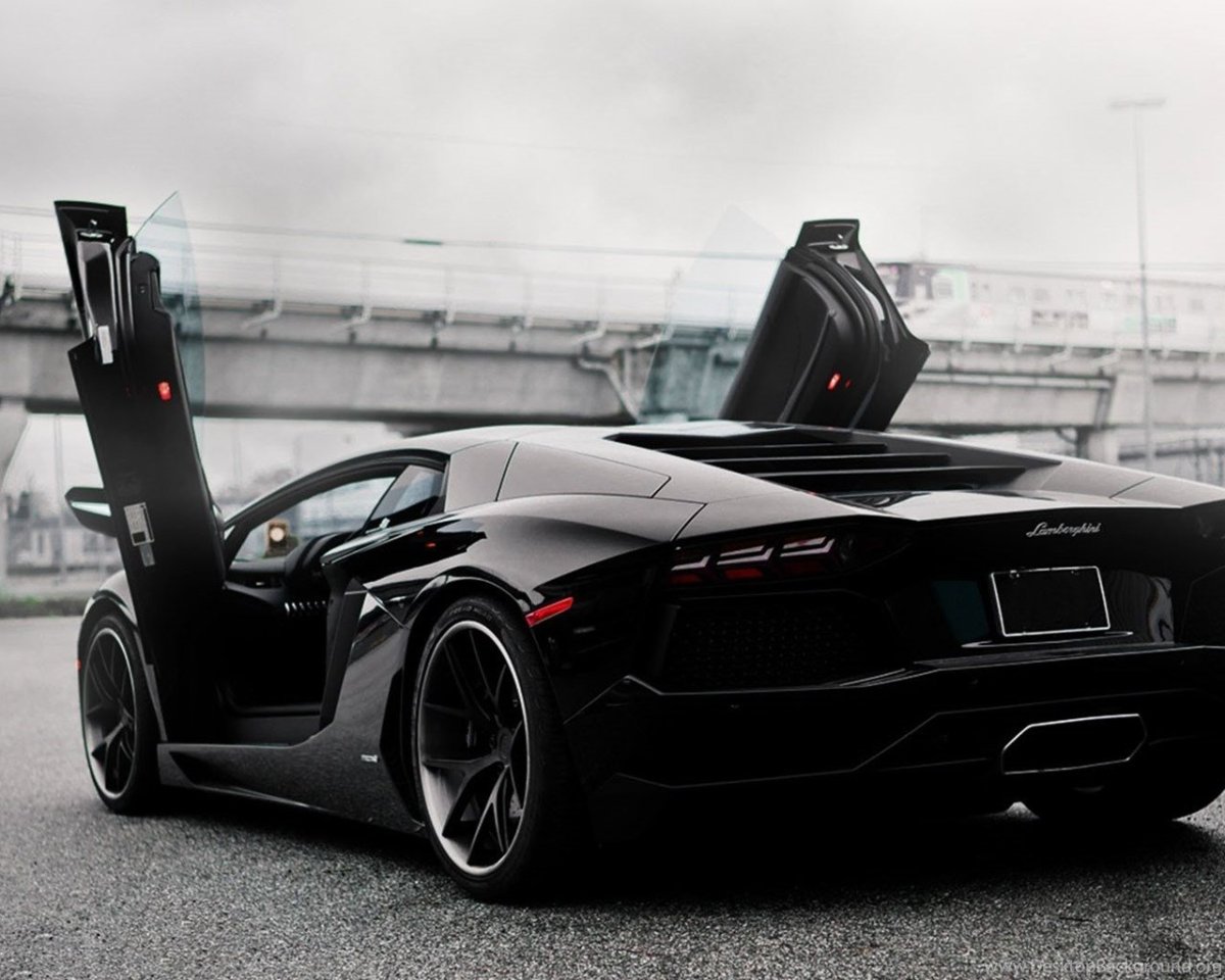 Lamborghini Aventador черный обои