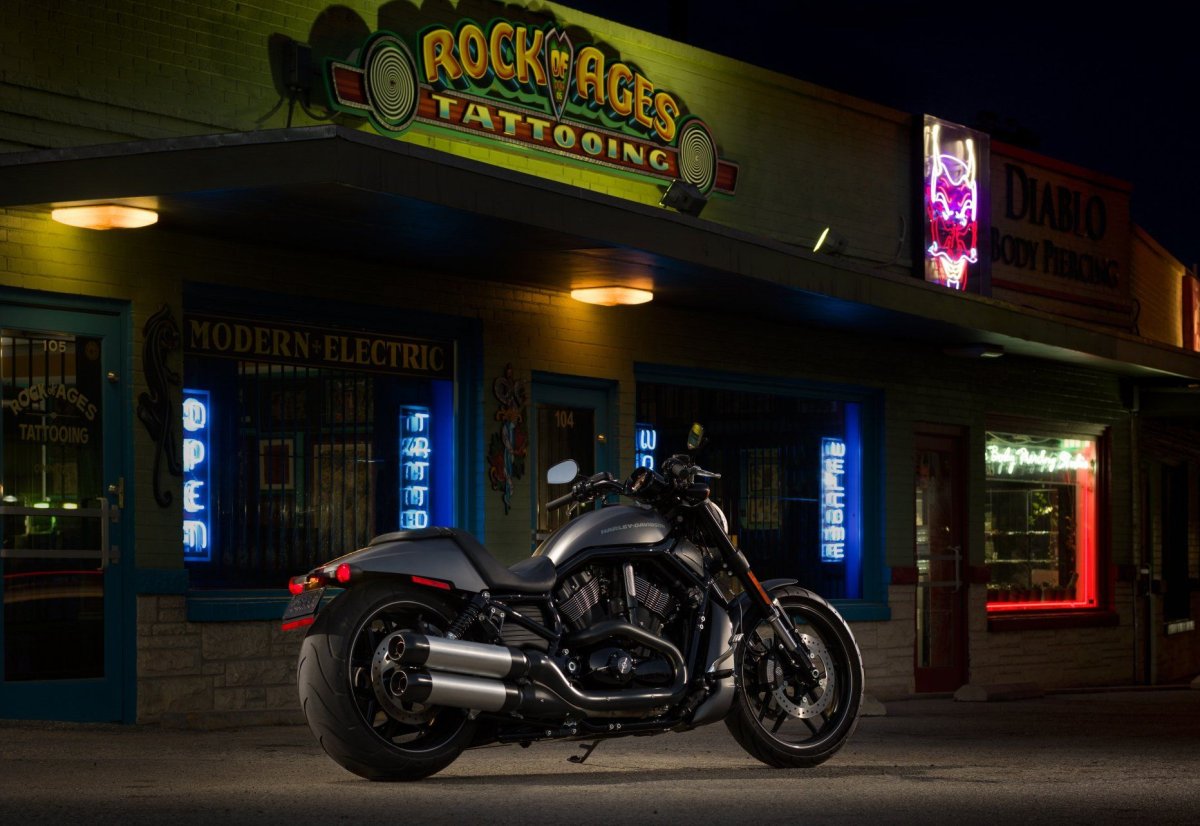 Харлей Дэвидсон мотоциклы в ночи