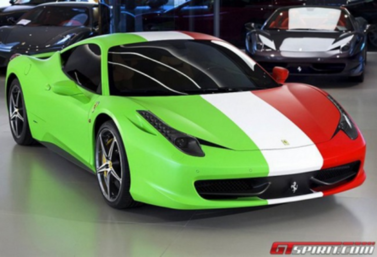 Ferrari 458 салатовая