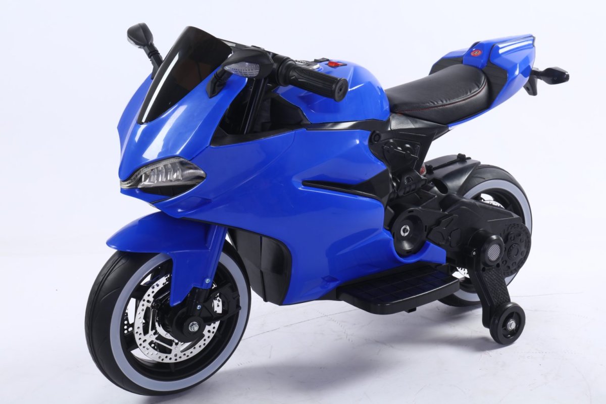 Детский электромотоцикл Ducati 12v - ft-1628-Blue-White