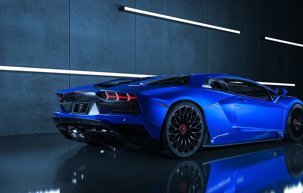 Blue Lamborghini