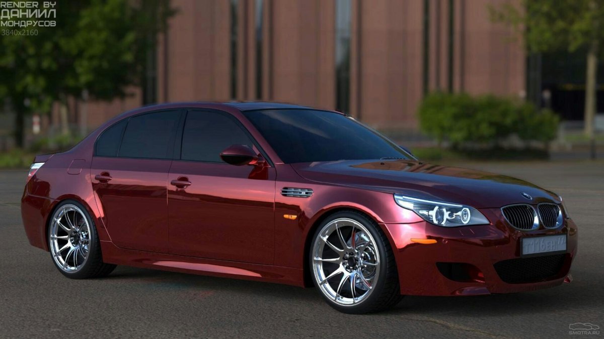 BMW e60 Вишневая