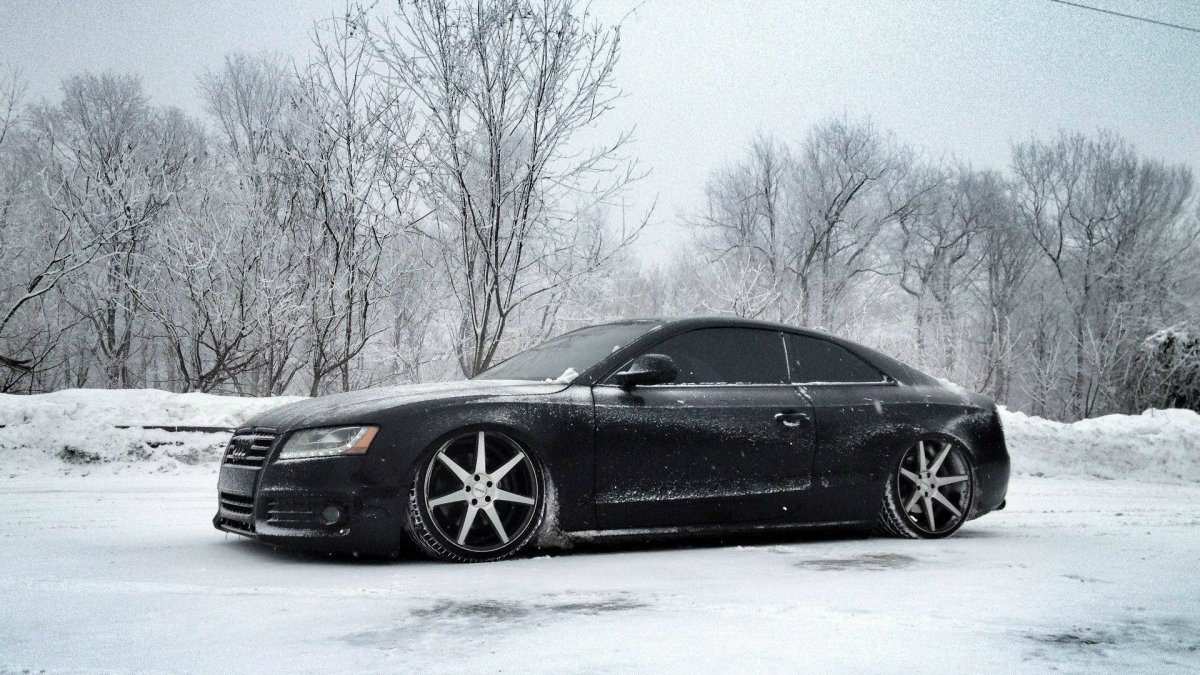 Audi a7 тонированная зима