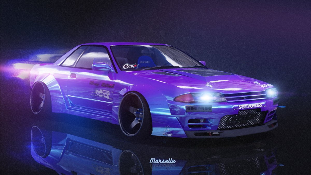 Nissan Skyline r32 неон