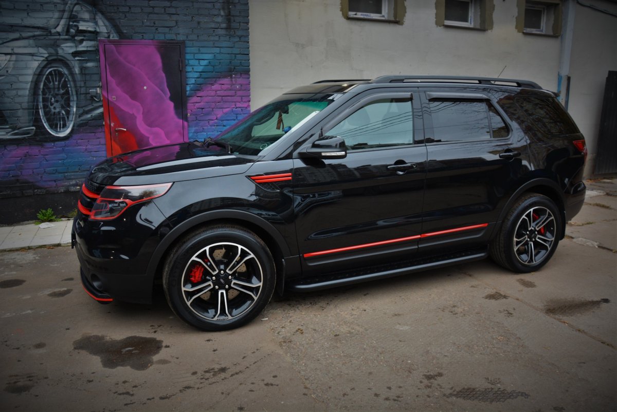 Ford Explorer Sport Black Tuning 2017