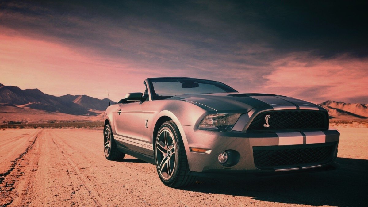 Мустанги на фоне гор