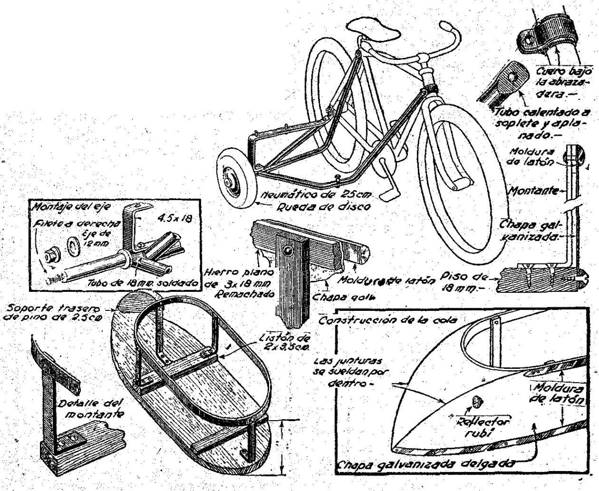 Боковой прицеп для велосипеда своими руками чертежи