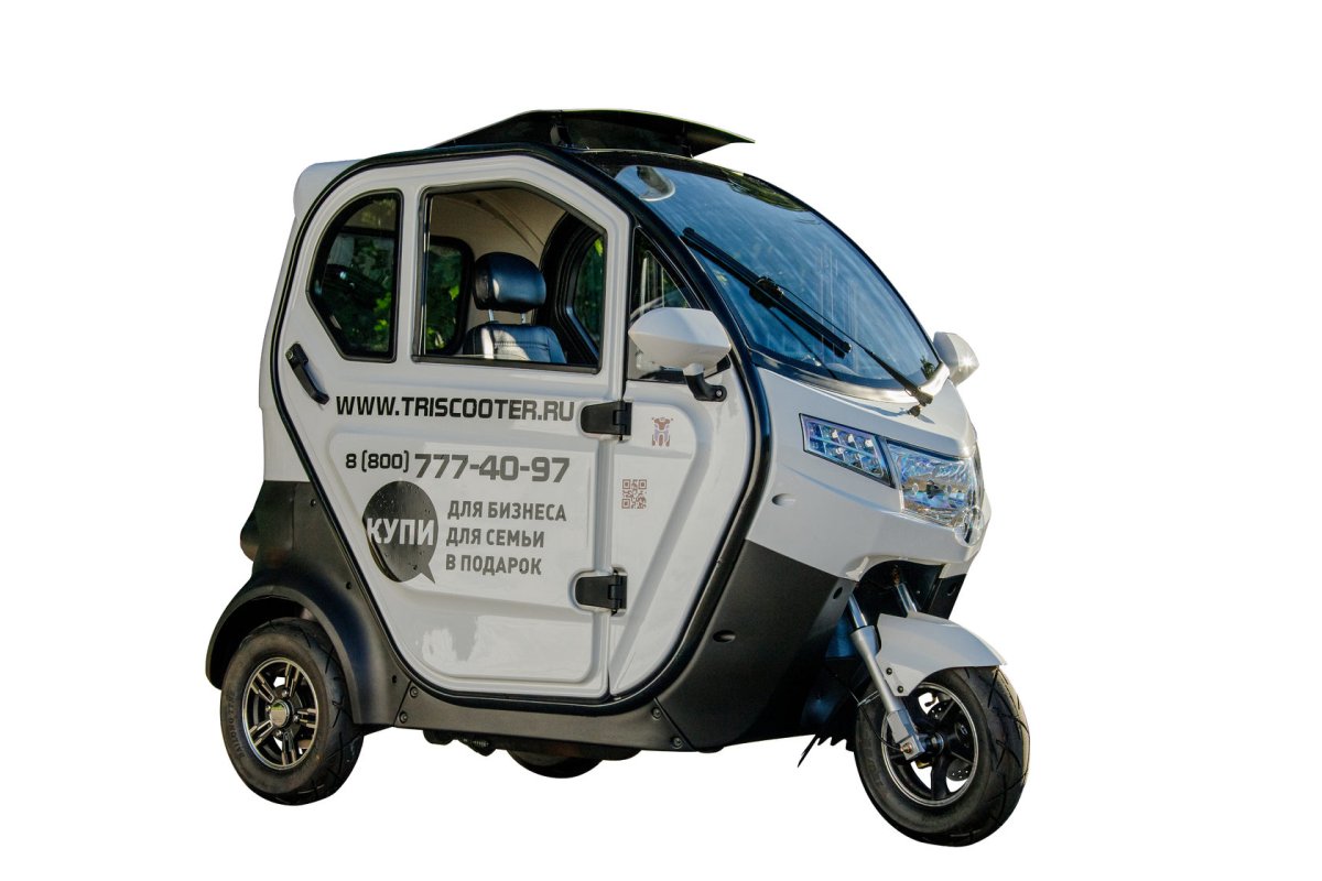 Скутер трицикл Triscooter Avrora 2000w el (ev) с кабиной