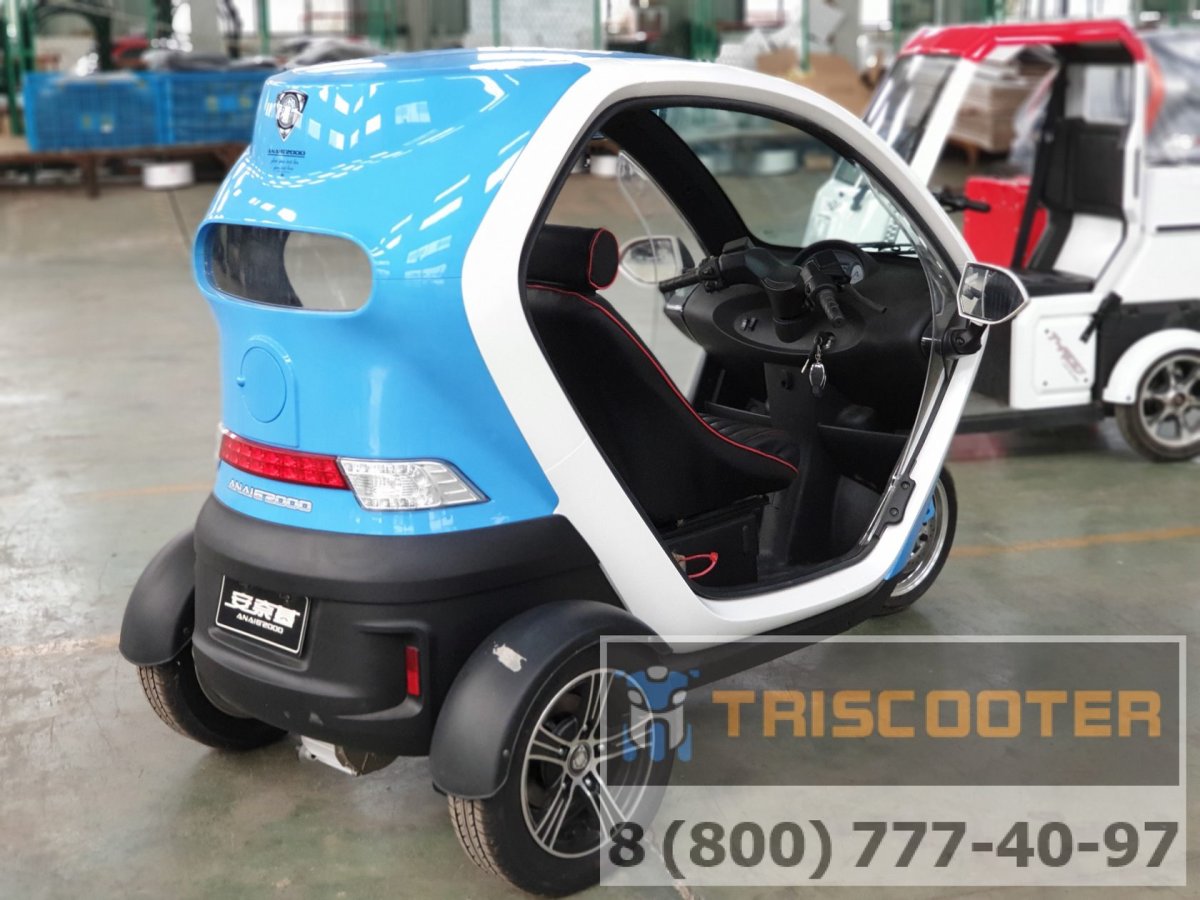 Скутер трицикл Triscooter Avrora 2000w el (ev) с кабиной