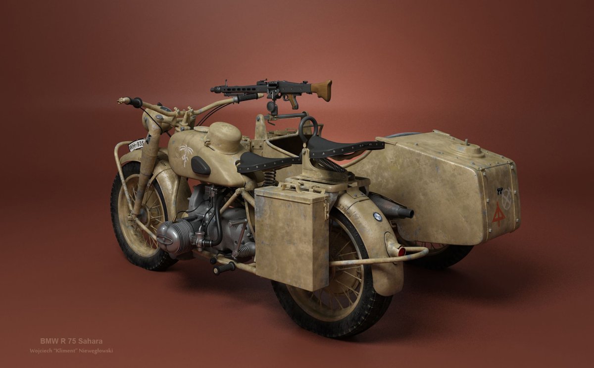 Военный мотоцикл БМВ сахара