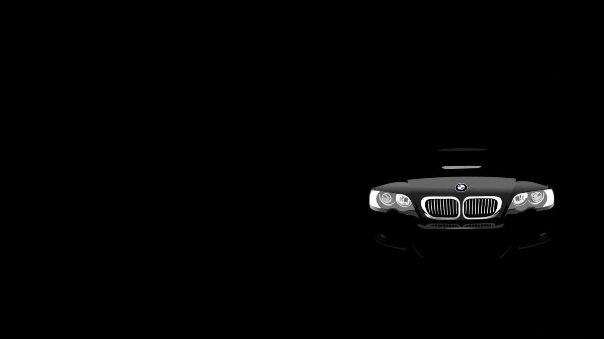 BMW на черном фоне