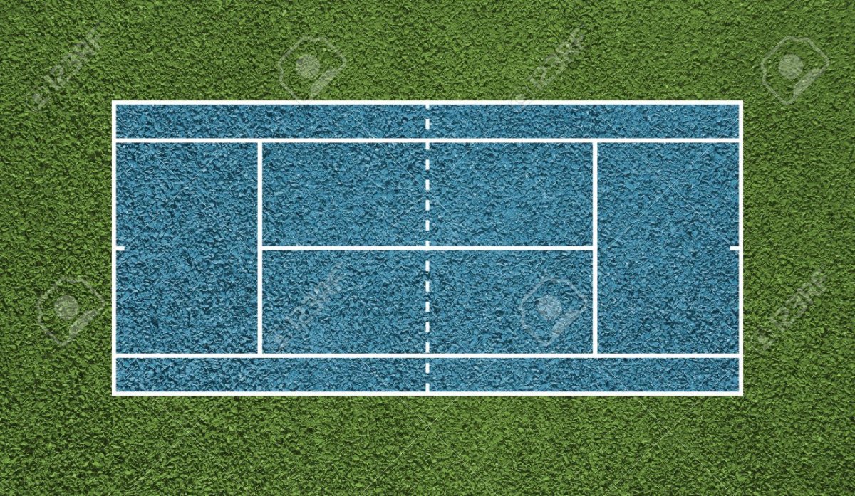 Теннисная площадка сверху