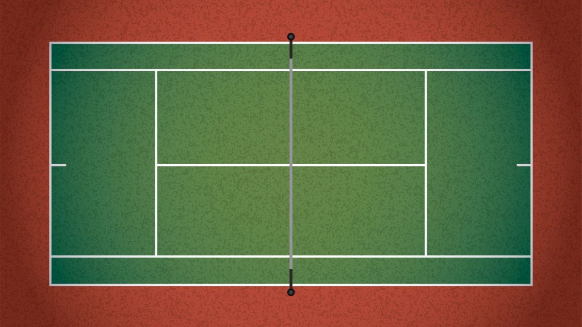 Теннисный корт вид сверху