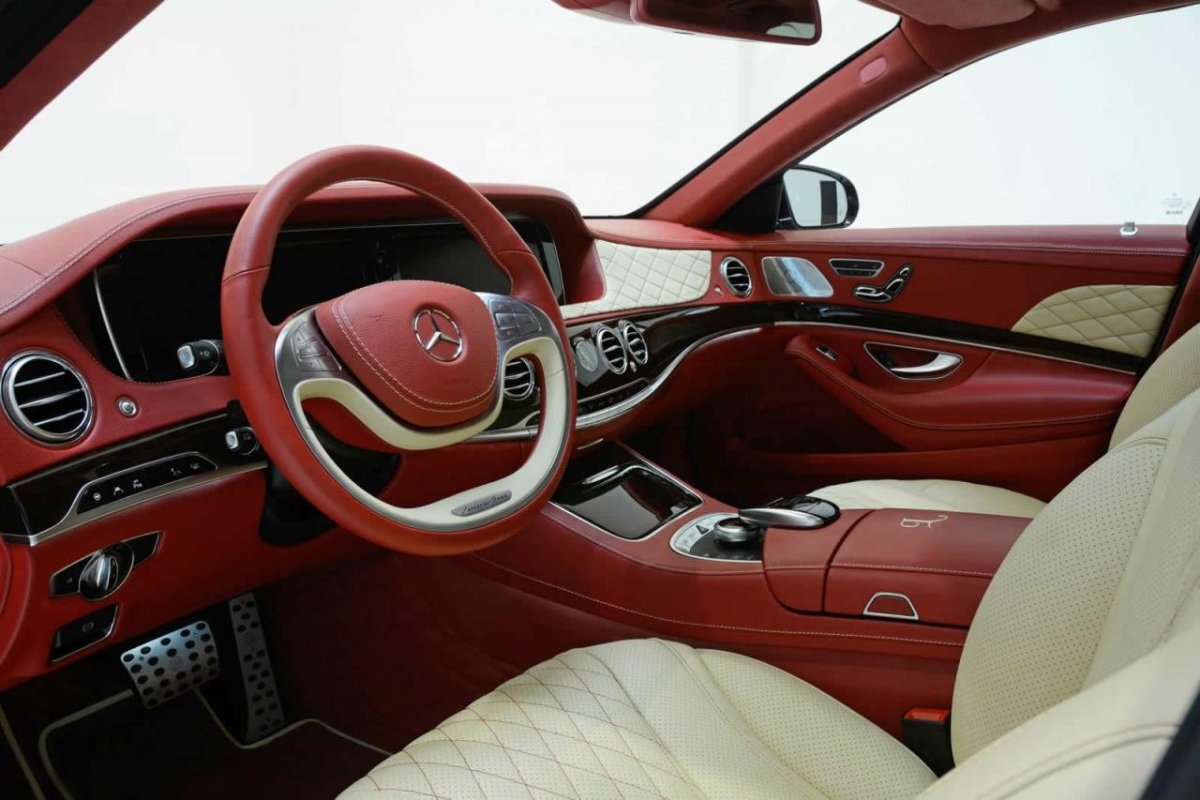 Mercedes w222 красный салон