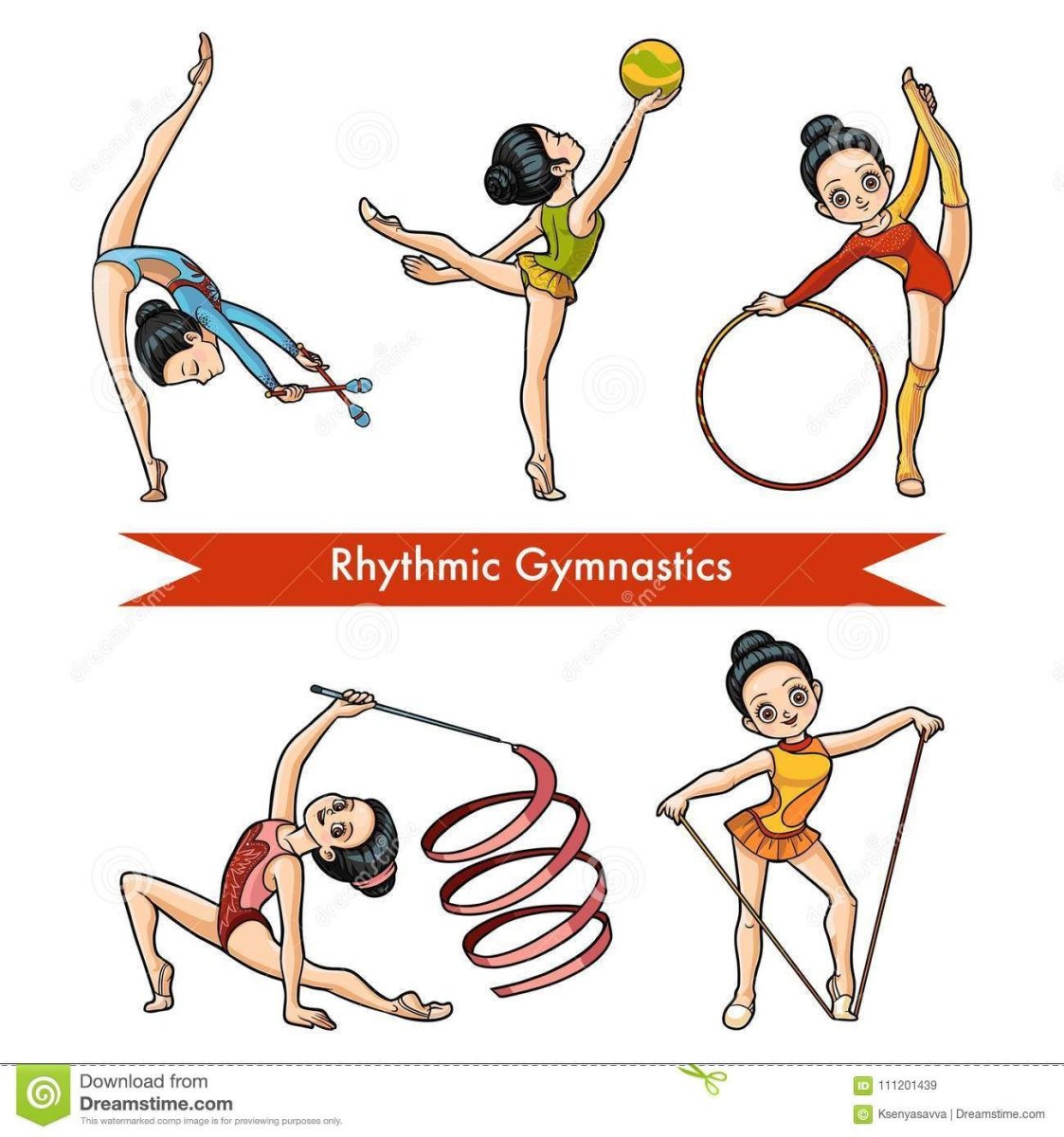 Гимнастические предметы рисунок