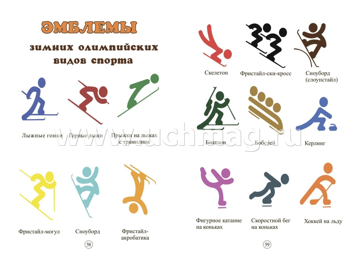 Символы зимних видов спорта