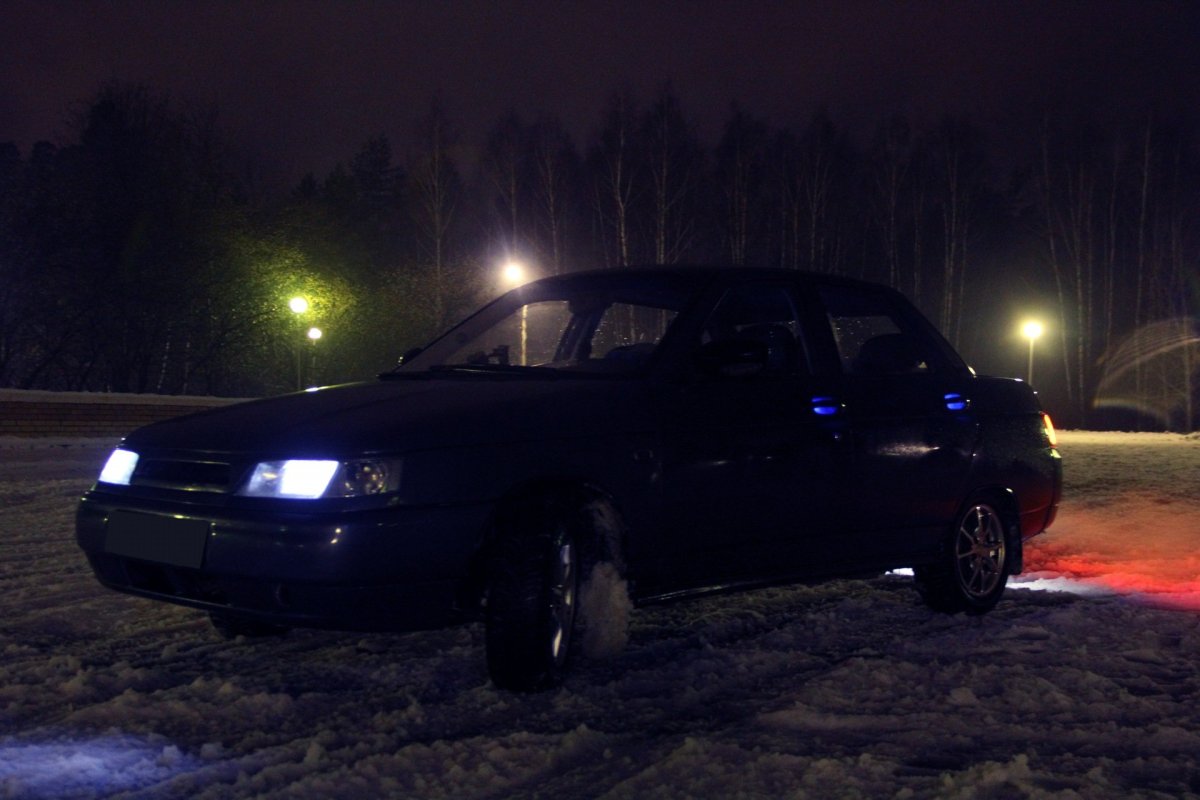 ВАЗ 2110 зима ночь