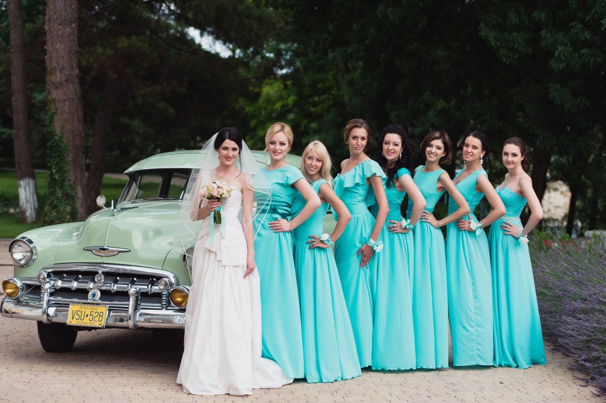 Свадьба в стиле Тиффани подружки невесты
