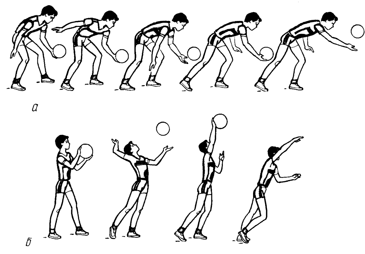 Подача снизу в волейболе