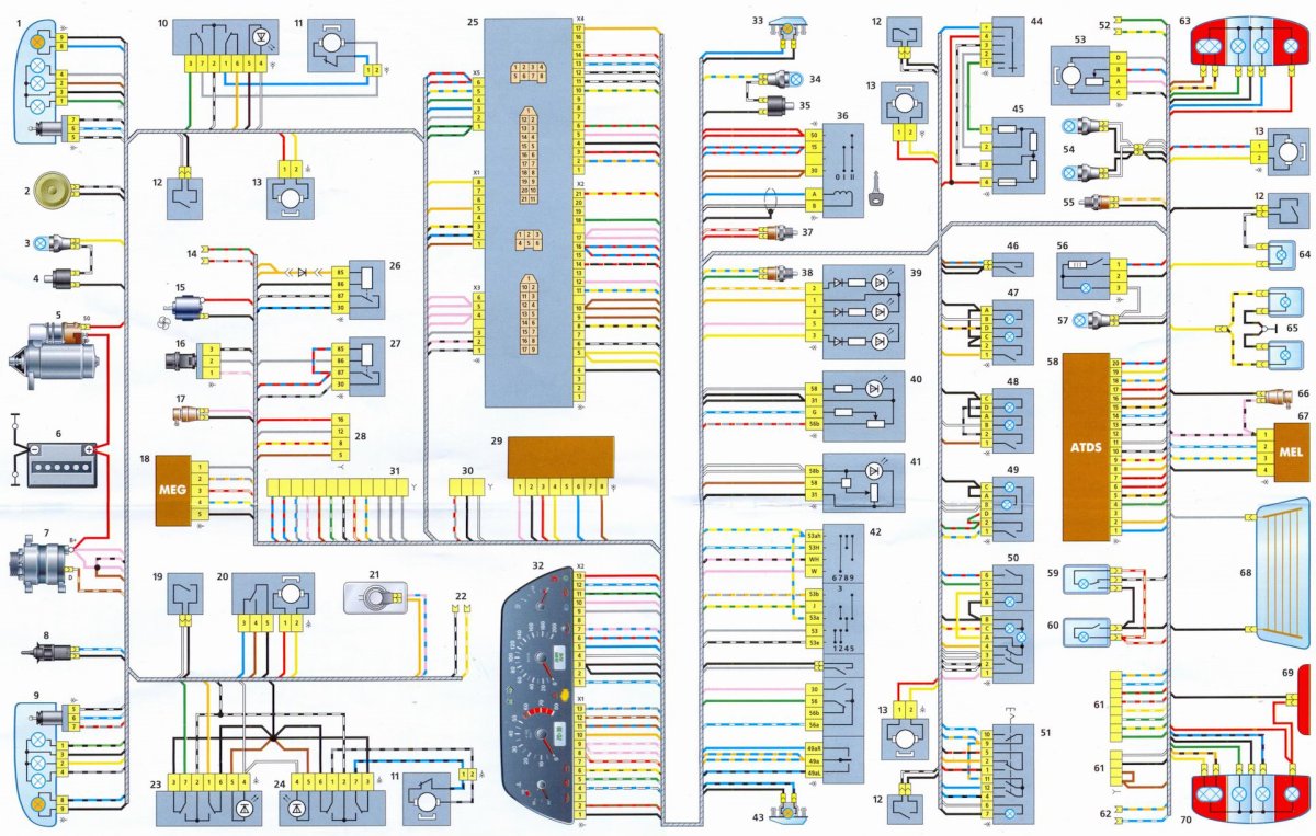 Нива Шевроле схема электрооборудования 2008
