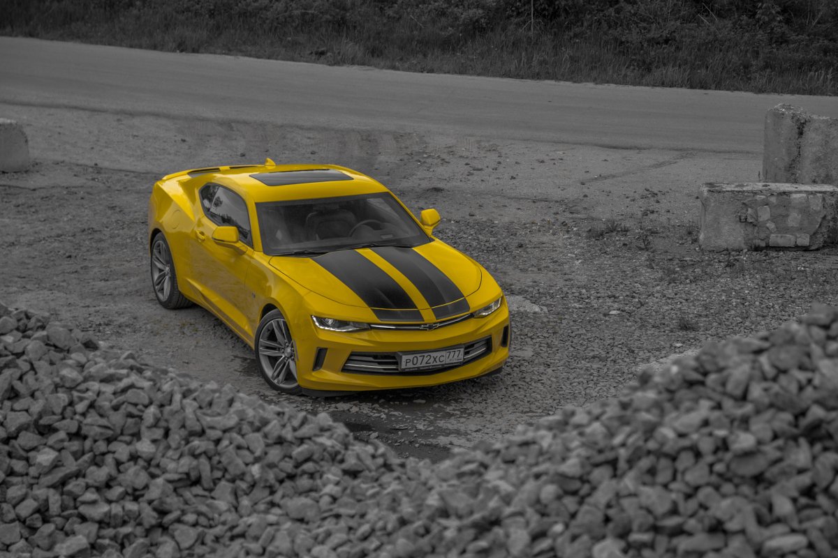 Chevrolet Camaro 2020 желтый с черными