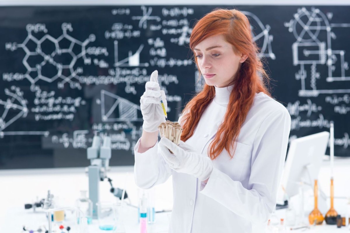 Химия девушка лаборатория