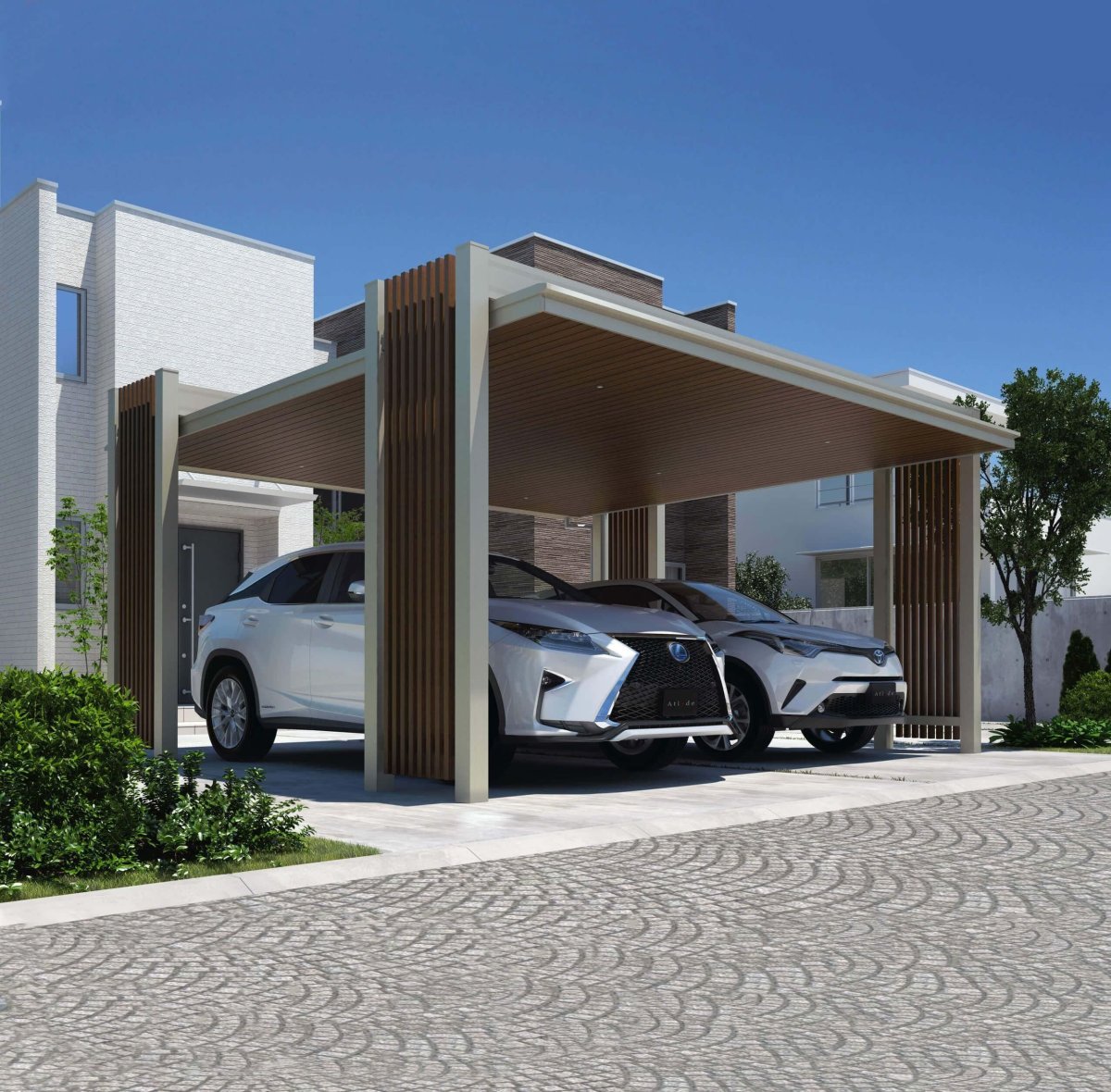 Навесы для машины в современном стиле