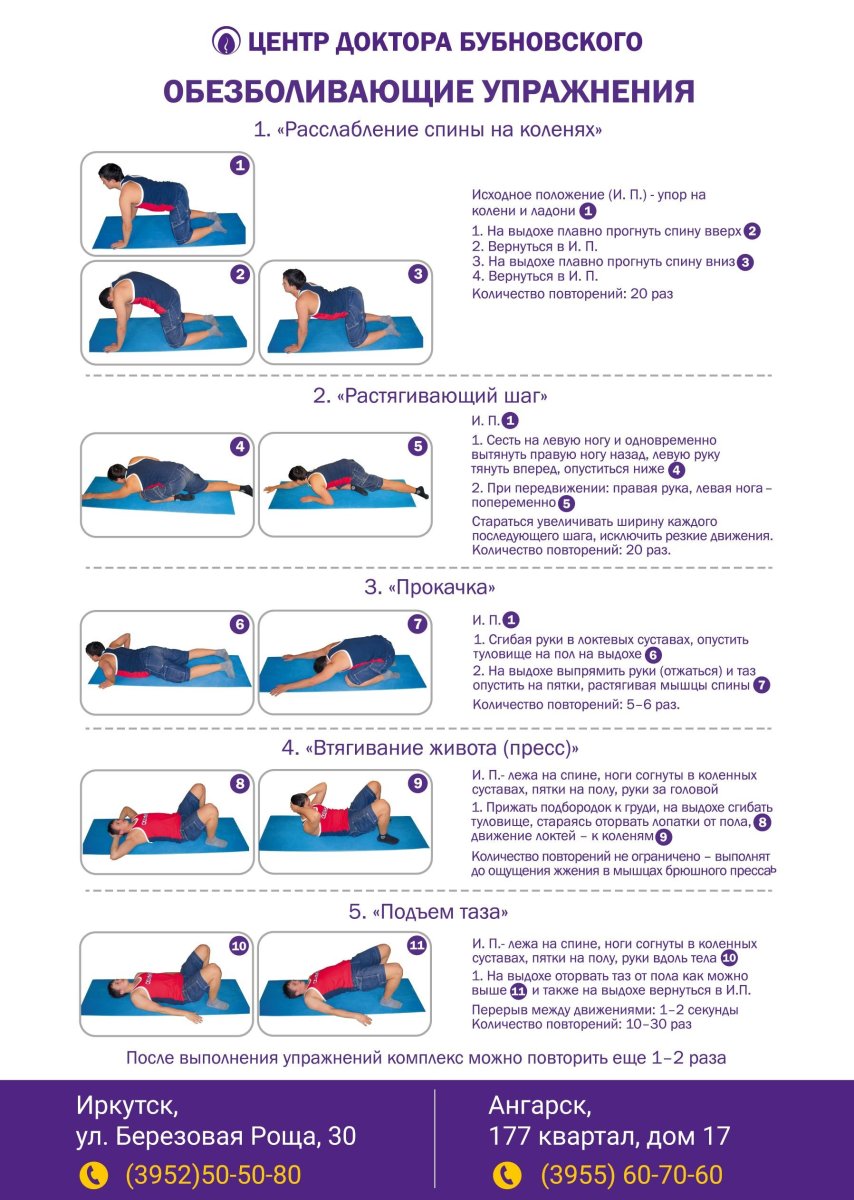 Упражнения для укрепления мышц спины по бубновскому