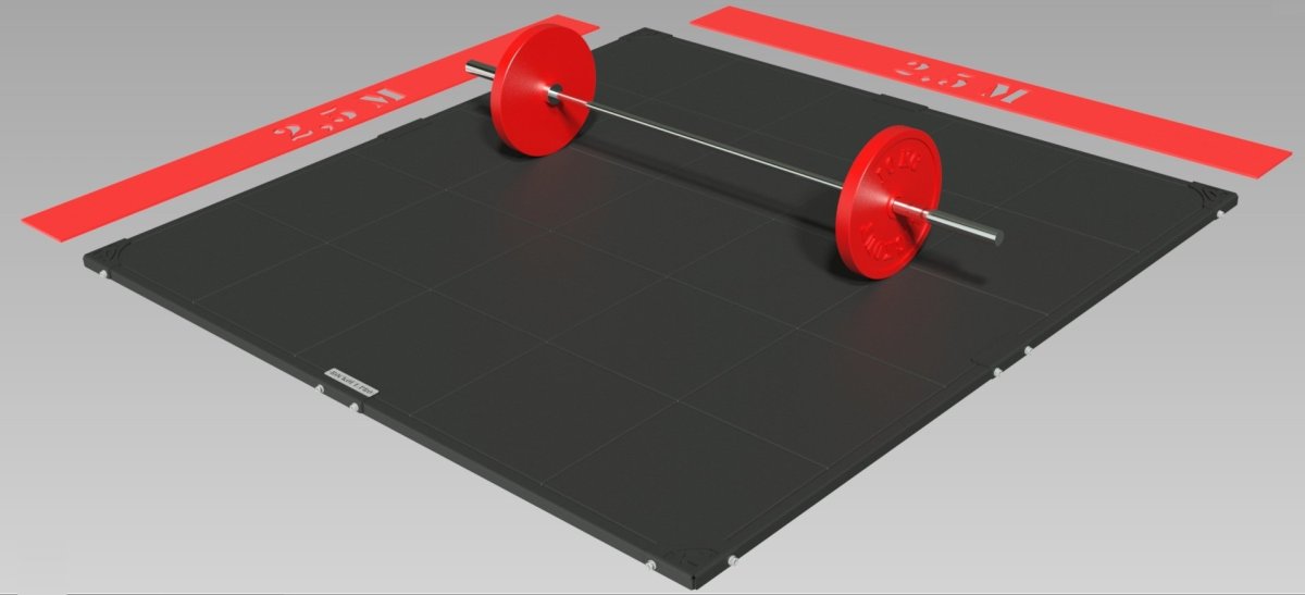 Помост для тяжелой атлетики (резина) 2,5/2,5m «стандартный»