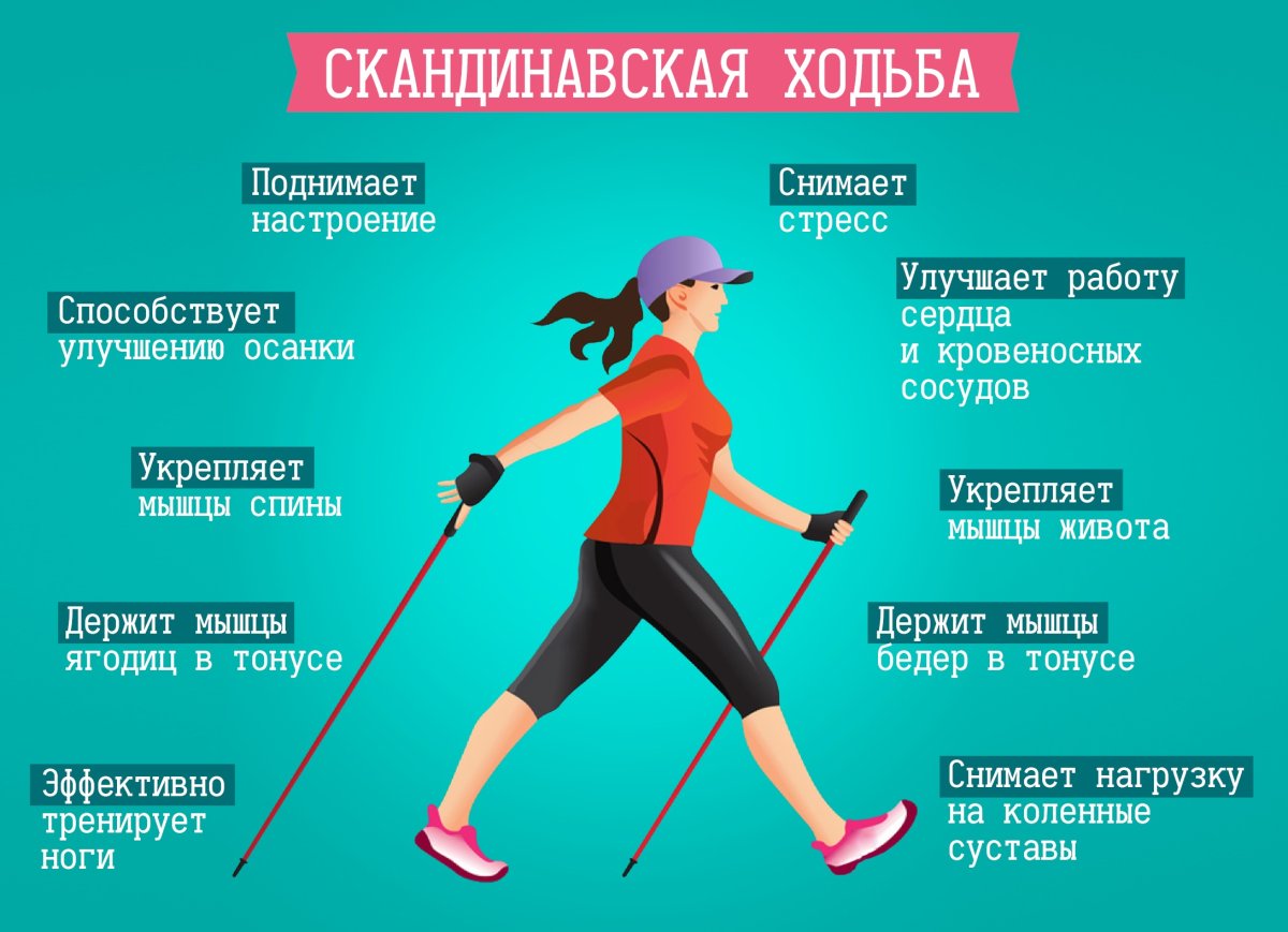 Ходьба со скандинавскими палками методика
